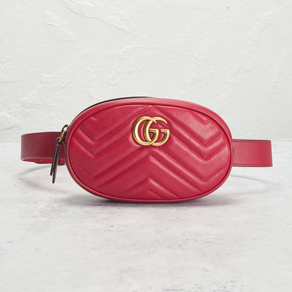 Gucci Red Quilted Belt Bag with Gold Logo (Serious Inquiries Message Me!) - Picture 1 of 6